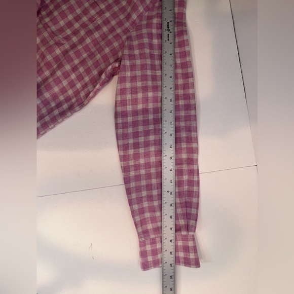 Paul Stuart‎ button Down Shirt Long Sleeve purple Plaid Size large Made In Italy - Picture 3 of 5